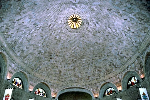 The basilica’s extraordinary tiled dome
