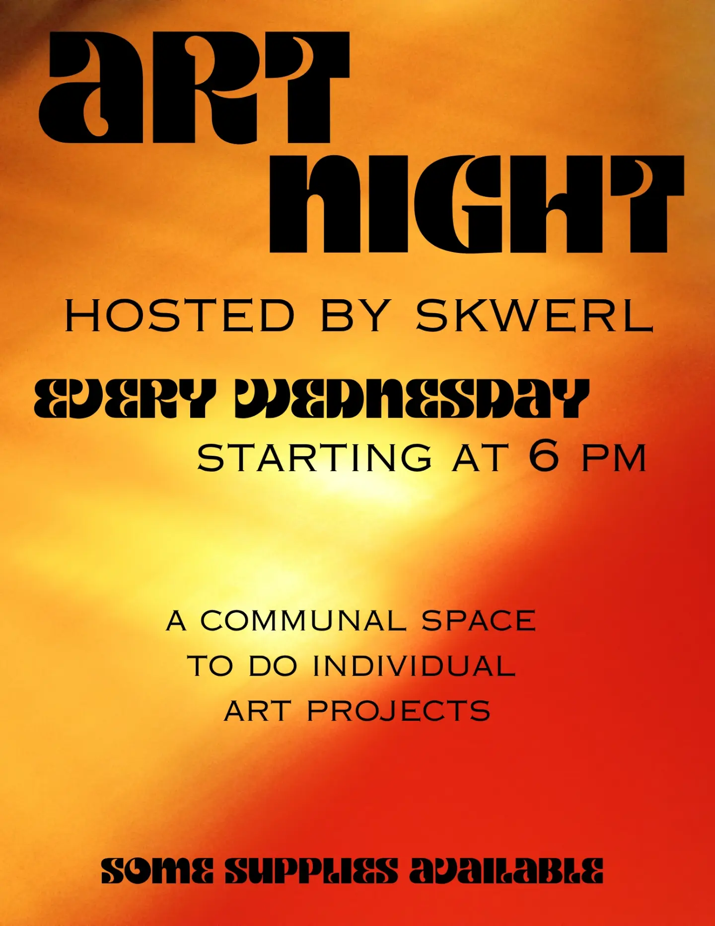 Art Night with Skwerl official event flyer