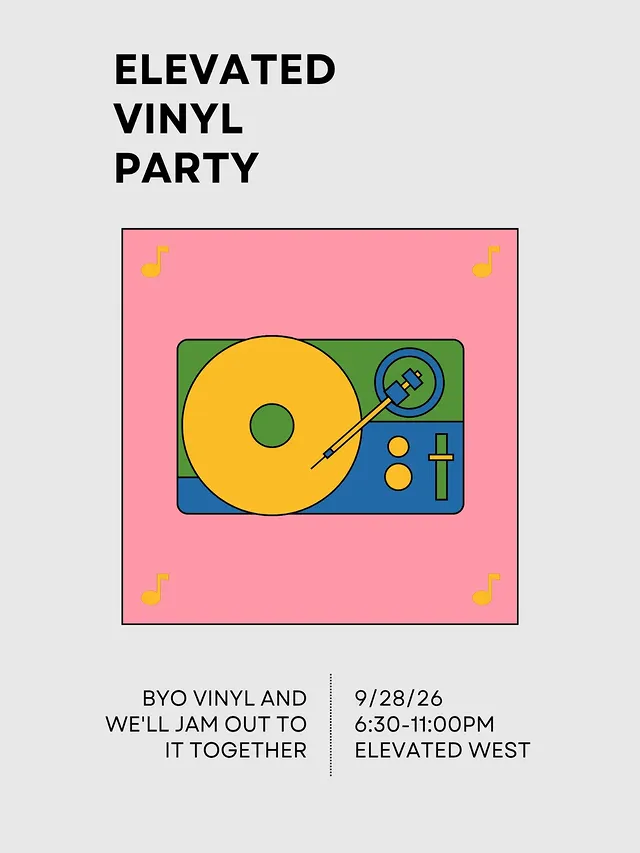 September 28, 2026 Vinyl Party artwork from the lounge’s Instagram
