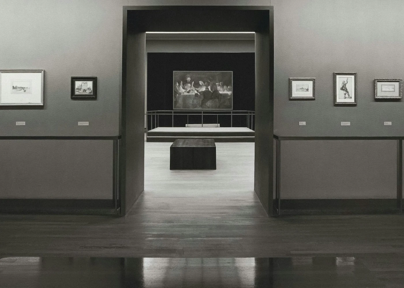 Illustrative gallery interior; not a photo of Momentum Gallery.