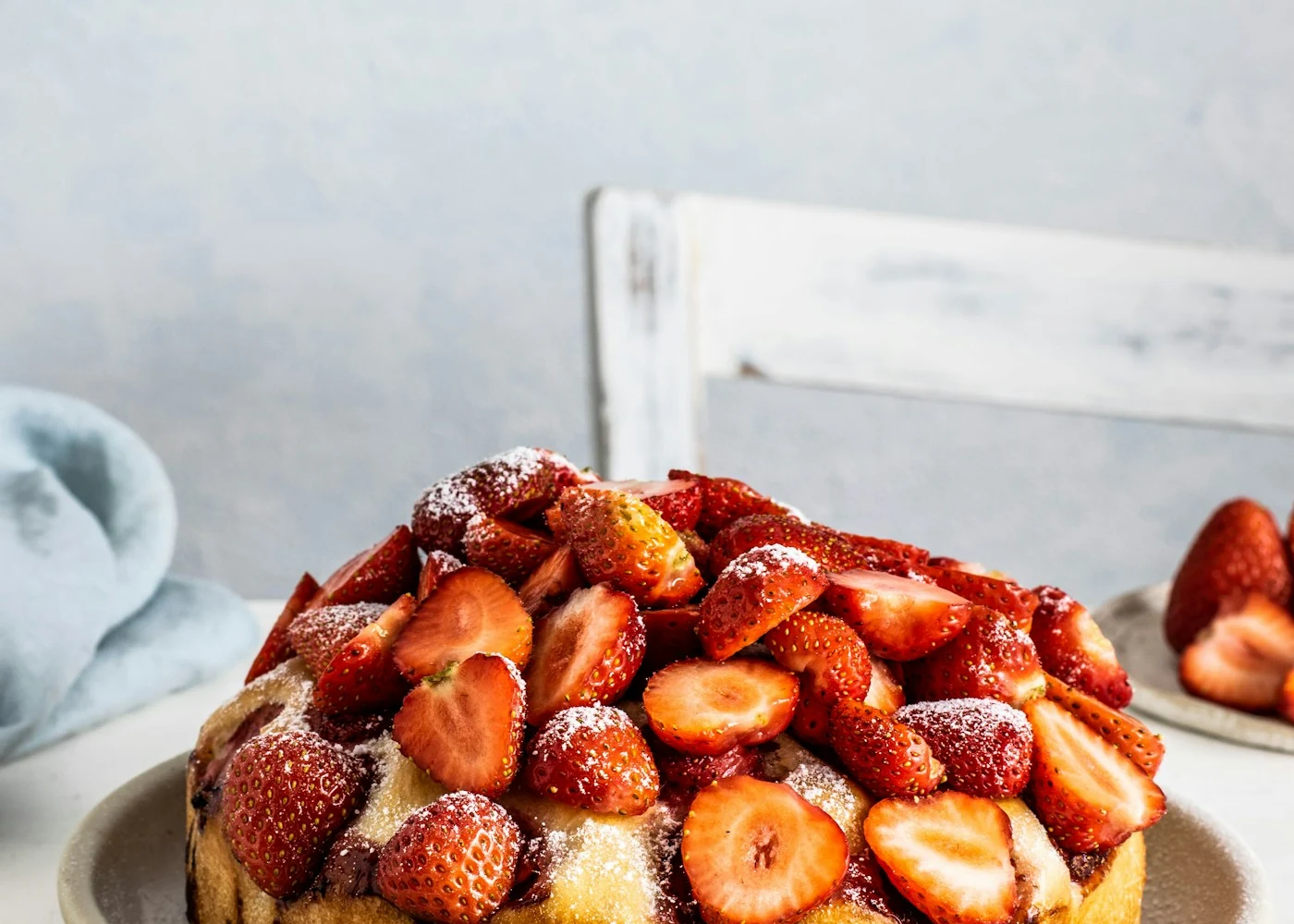 Illustrative strawberry cake; not a Short Street Cakes cake.