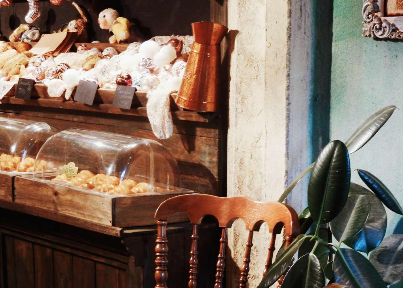 Illustrative bakery pastry display; not a photo of West End Bakery.